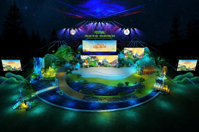 Sân khấu Festival tinh hoa Tây Bắc