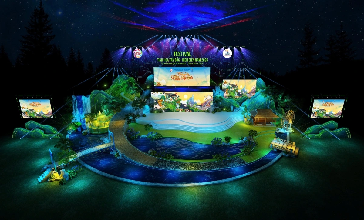 Sân khấu Festival tinh hoa Tây Bắc